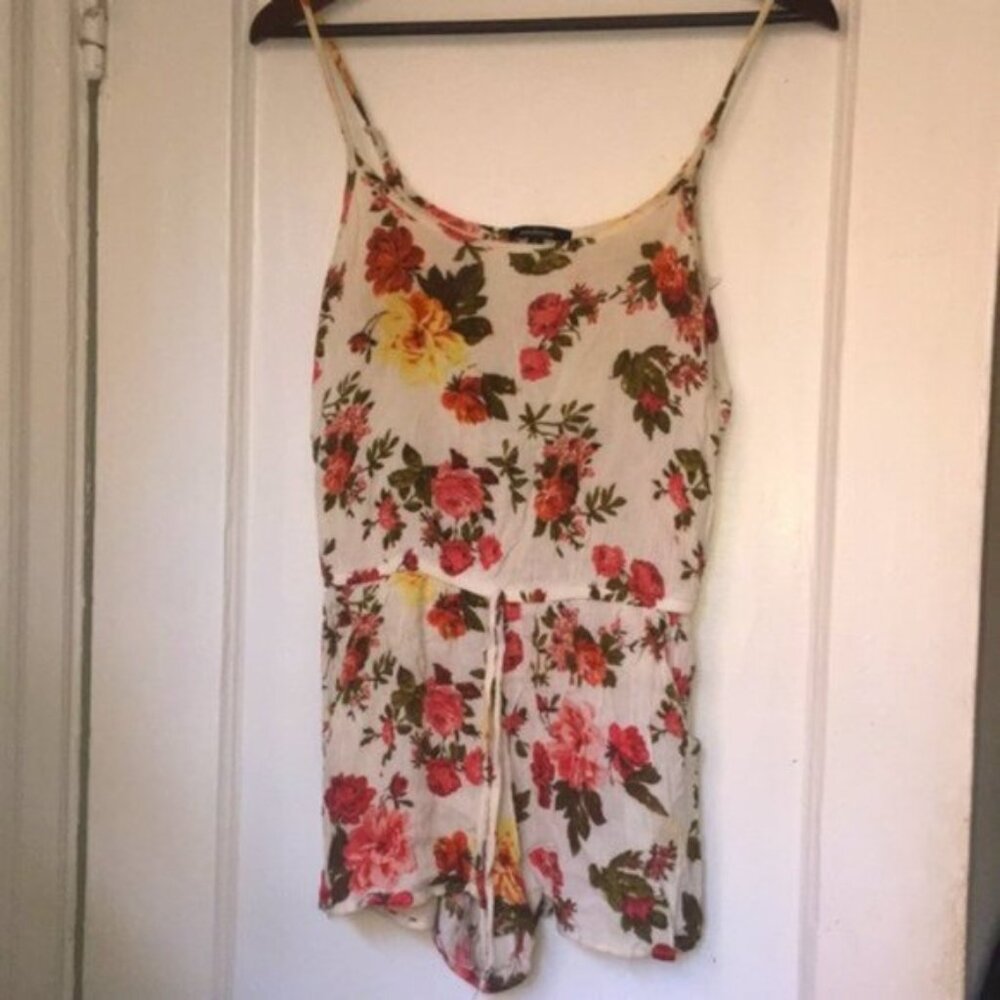 Ambiance Floral Skort Romper Size S